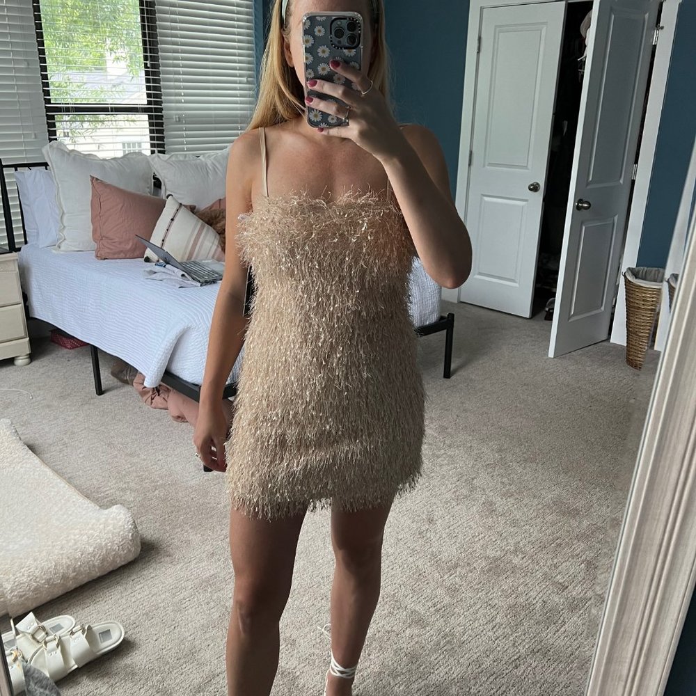 Gold LuLu's Confetti Dress - Small